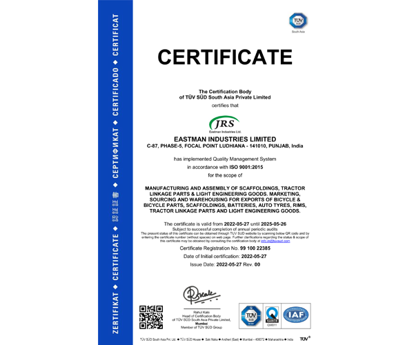 ISO CERTIFICATE