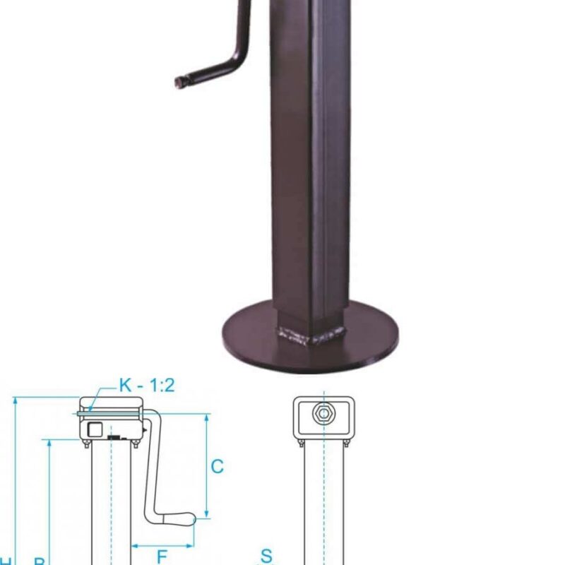 Parking Jack Heavy Type With Reduction Gear
