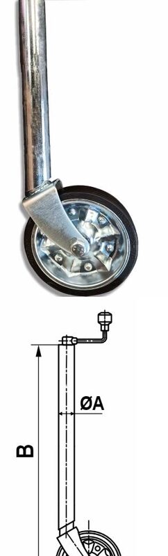 Trailer Premium Jockey Wheel-Without Ribs