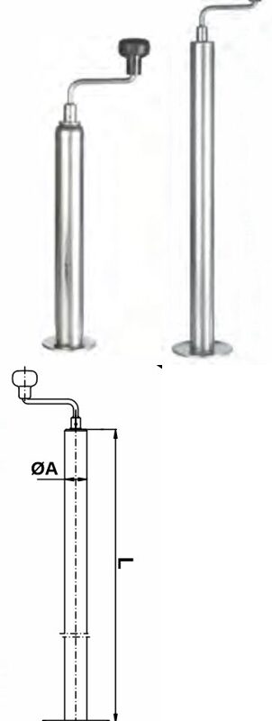 Trailer Binder Support For Jockey Wheel-Round