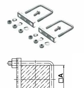 Trailer Binder Support For Jockey Wheel-Square