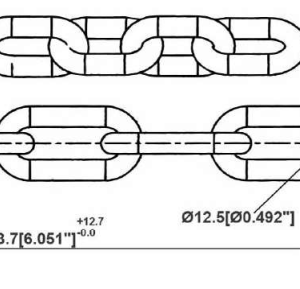 Trailer 5/16″ Grade 30 Chain 6″ Long